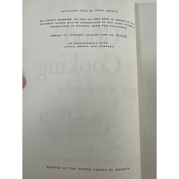 Vtg 1954 The Easy Way To Good Cooking Gwen French HC Cookbook Recipes First Ed - Picture 5 of 16